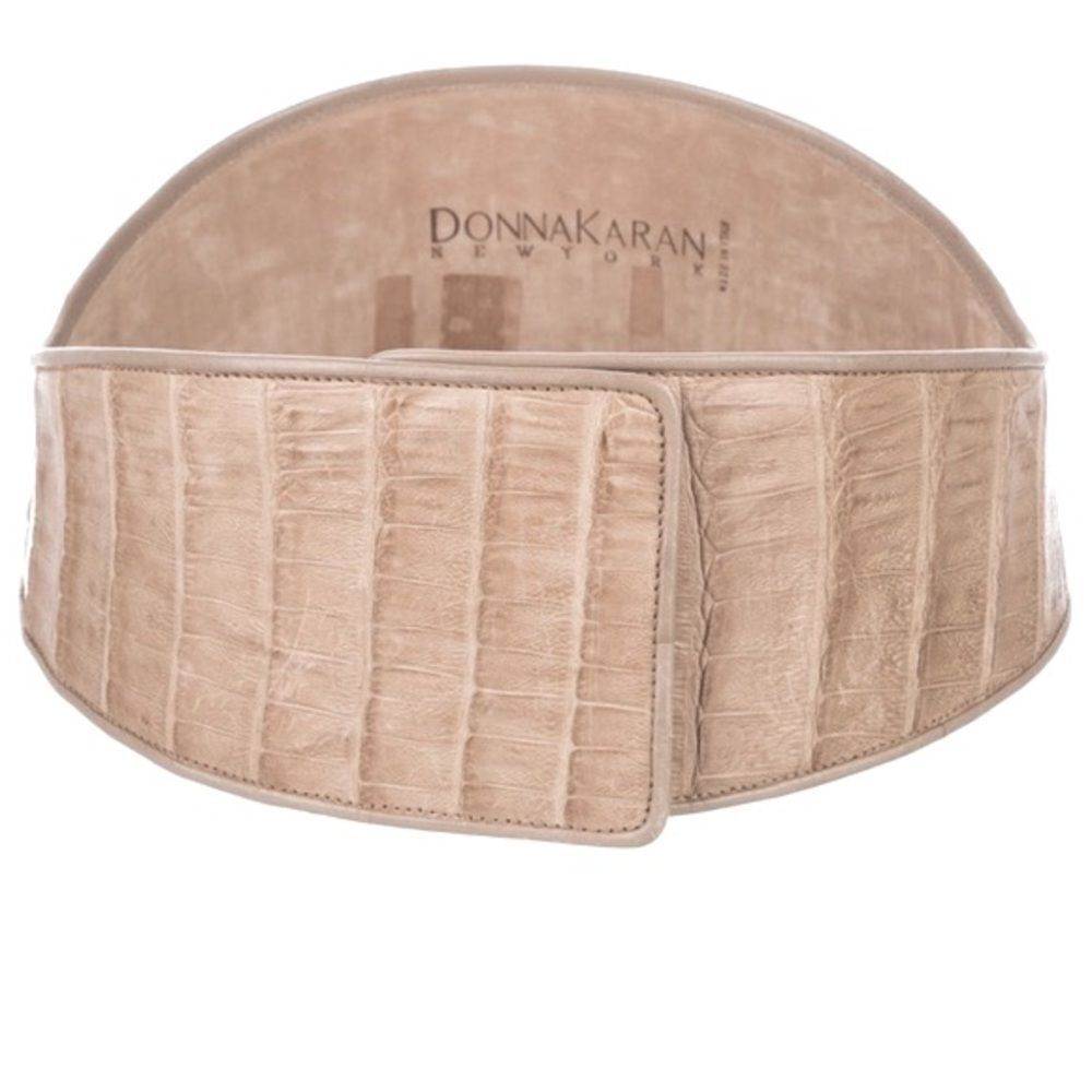 Donna Karan Spring 1987 Runway Cayman Alligator Contour Belt - Picture 2 of 16